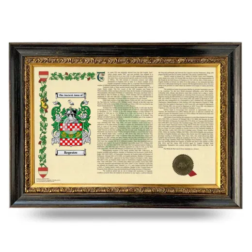 Regester Armorial Landscape Framed - Heirloom