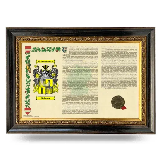 Rehman Armorial Landscape Framed - Heirloom