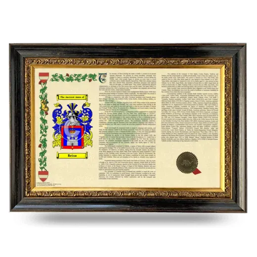 Reina Armorial Landscape Framed - Heirloom