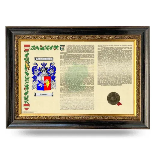 Reiners Armorial Landscape Framed - Heirloom