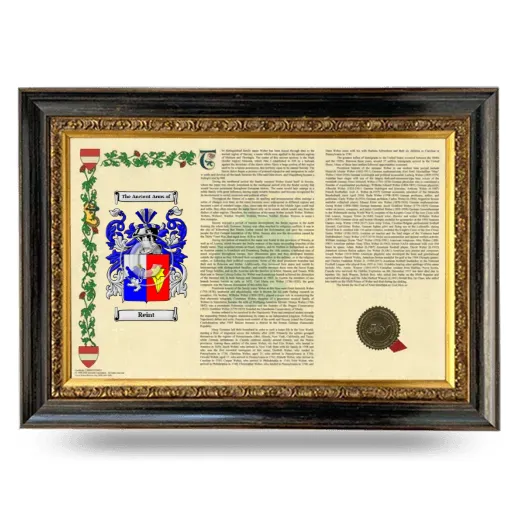 Reint Armorial Landscape Framed - Heirloom