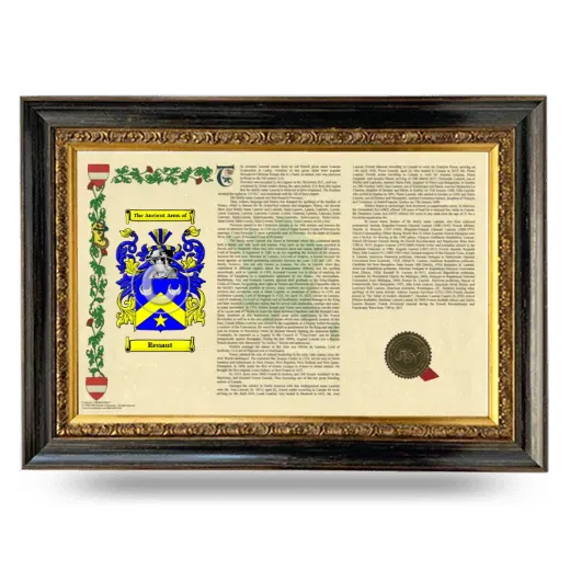 Renaut Armorial Landscape Framed - Heirloom