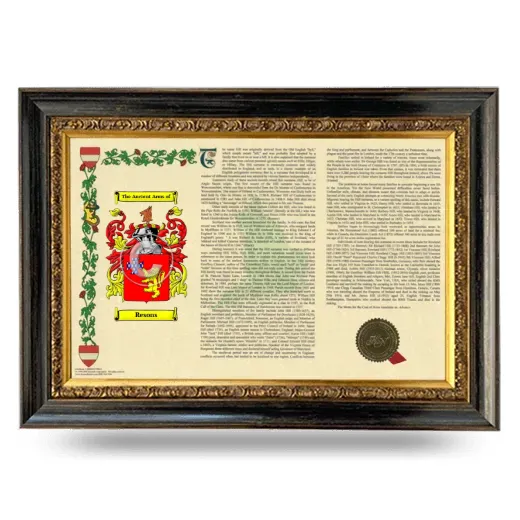 Resons Armorial Landscape Framed - Heirloom