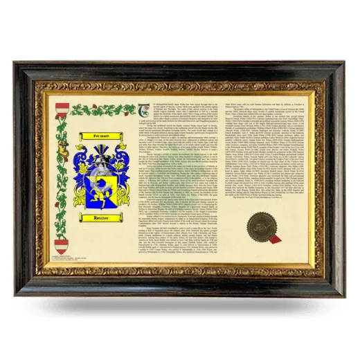 Reuter Armorial Landscape Framed - Heirloom