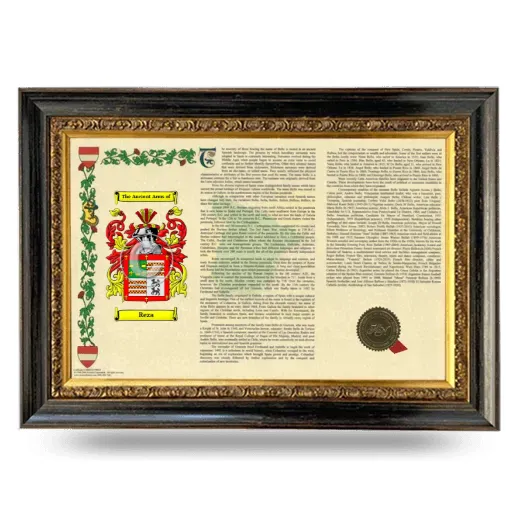 Reza Armorial Landscape Framed - Heirloom