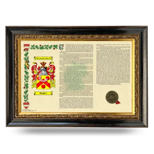 Rhoda's Armorial Landscape Framed - Heirloom