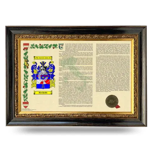 Ricciardo Armorial Landscape Framed - Heirloom