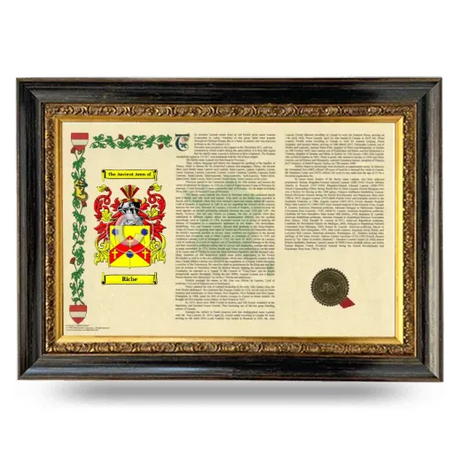 Riche Armorial Landscape Framed - Heirloom