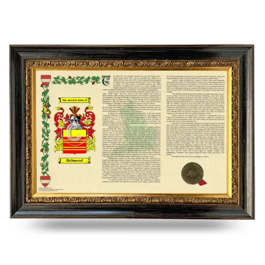 Richmond Armorial Landscape Framed - Heirloom