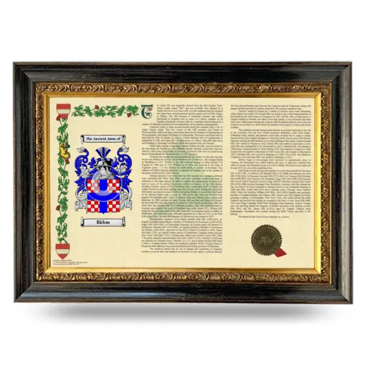 Ridon Armorial Landscape Framed - Heirloom