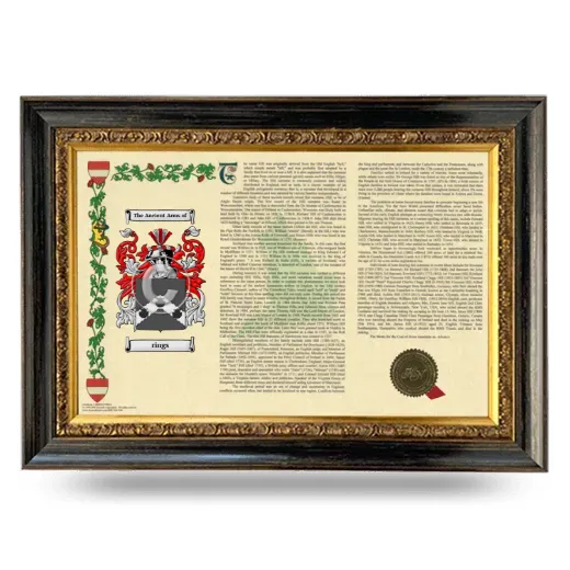 Rings Armorial Landscape Framed - Heirloom