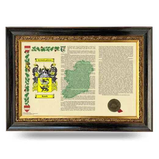 Roark Armorial Landscape Framed - Heirloom