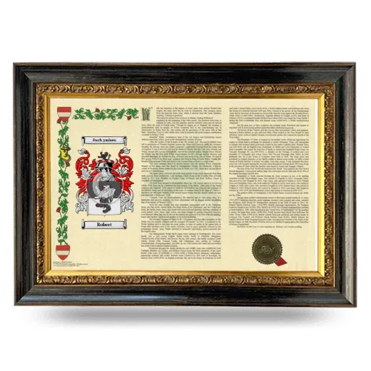 Robert Armorial Landscape Framed - Heirloom