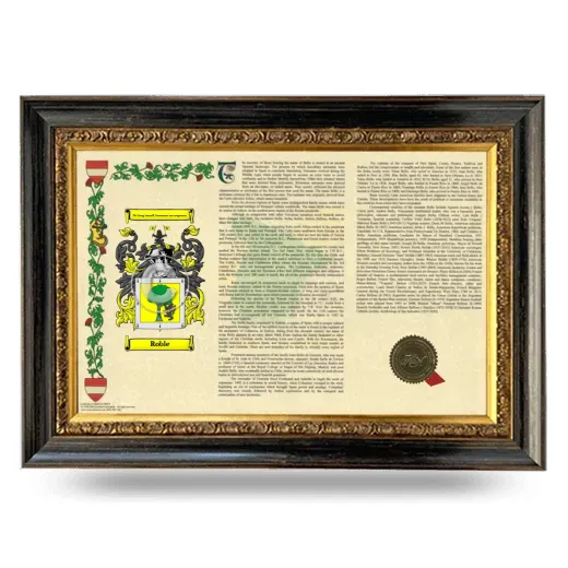 Roble Armorial Landscape Framed - Heirloom