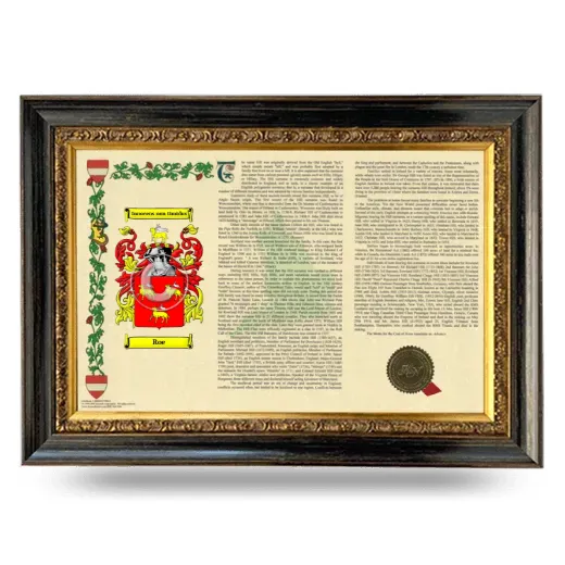 Roe Armorial Landscape Framed - Heirloom