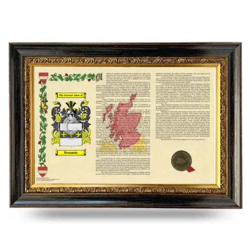 Romanis Armorial Landscape Framed - Heirloom