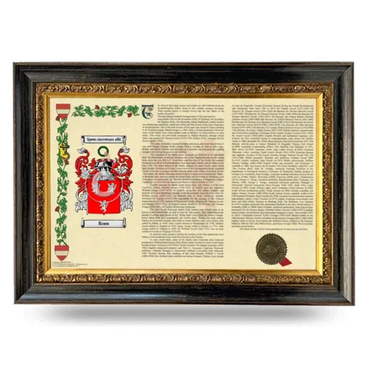 Roos Armorial Landscape Framed - Heirloom