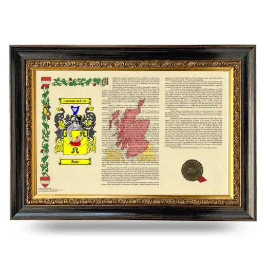 Rose Armorial Landscape Framed - Heirloom