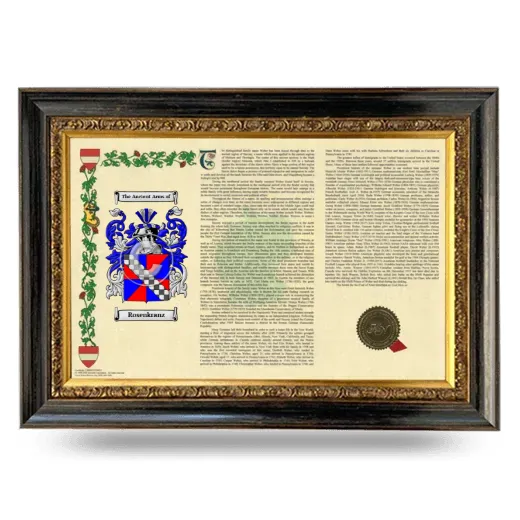 Rosenkranz Armorial Landscape Framed - Heirloom