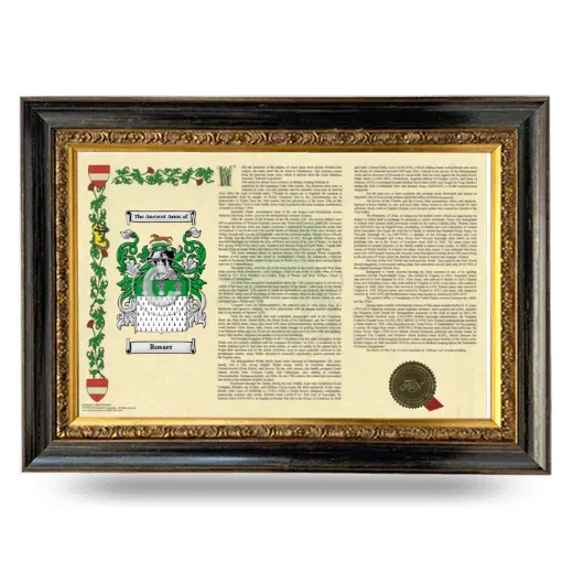 Rosser Armorial Landscape Framed - Heirloom