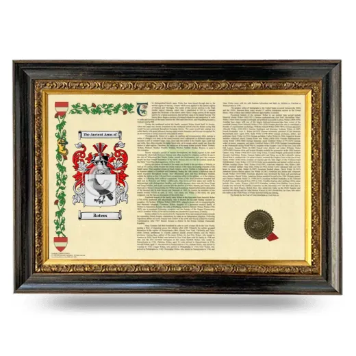 Roters Armorial Landscape Framed - Heirloom