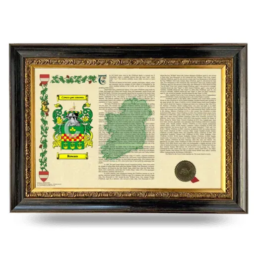 Rowan Armorial Landscape Framed - Heirloom