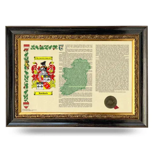 Rowlands Armorial Landscape Framed - Heirloom