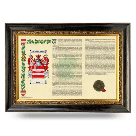 Ruby Armorial Landscape Framed - Heirloom