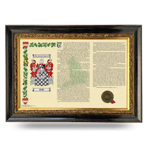 Rudy Armorial Landscape Framed - Heirloom