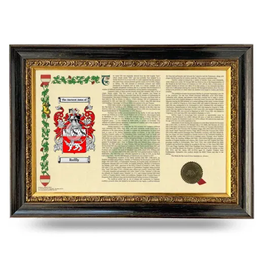 Ruffly Armorial Landscape Framed - Heirloom