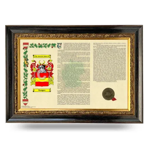 Rungen Armorial Landscape Framed - Heirloom