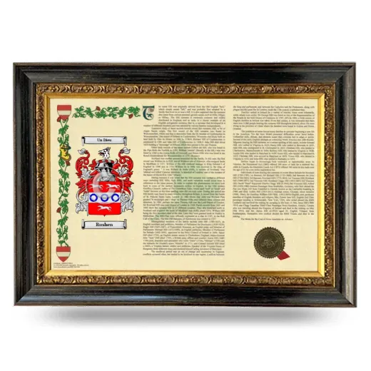 Rushen Armorial Landscape Framed - Heirloom