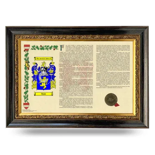 Ryne Armorial Landscape Framed - Heirloom