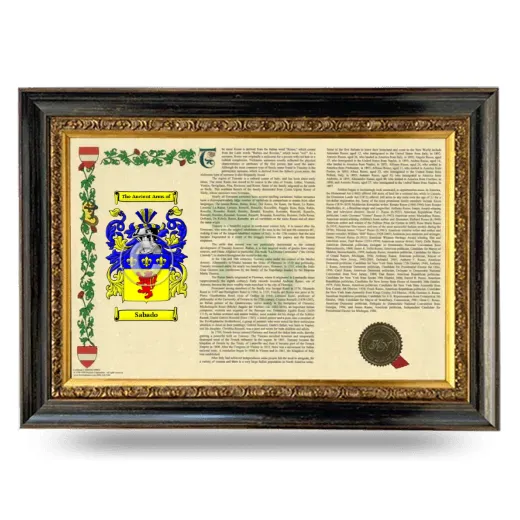 Sabado Armorial Landscape Framed - Heirloom