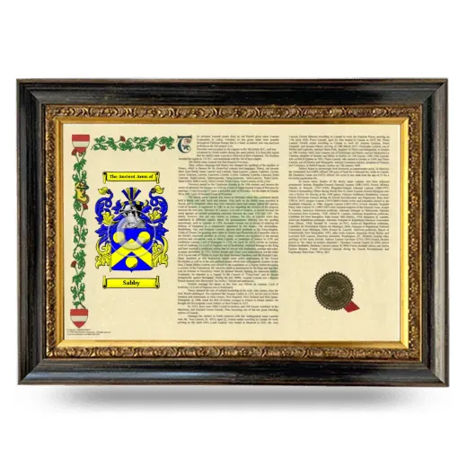 Sabby Armorial Landscape Framed - Heirloom