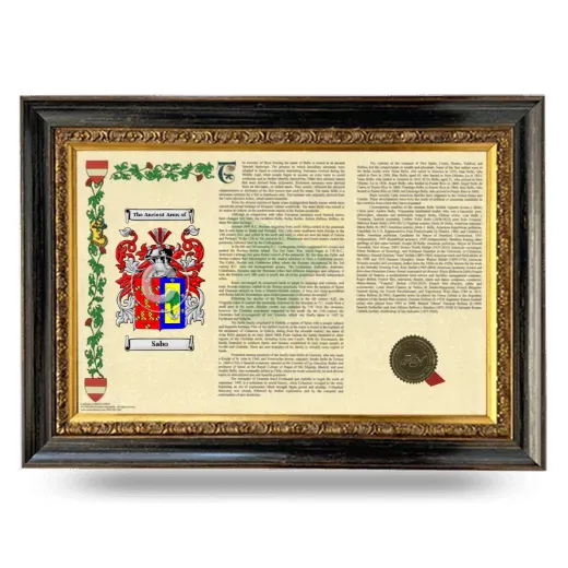 Sabo Armorial Landscape Framed - Heirloom