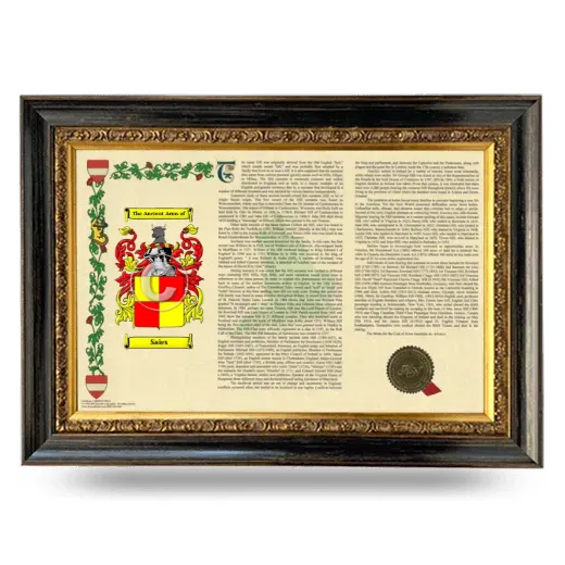 Saies Armorial Landscape Framed - Heirloom