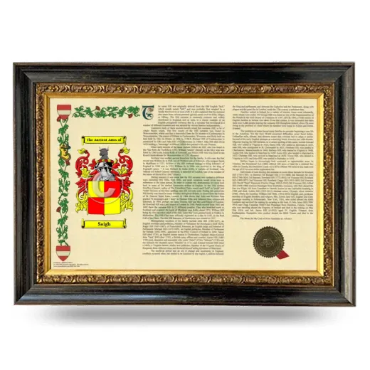 Saigh Armorial Landscape Framed - Heirloom