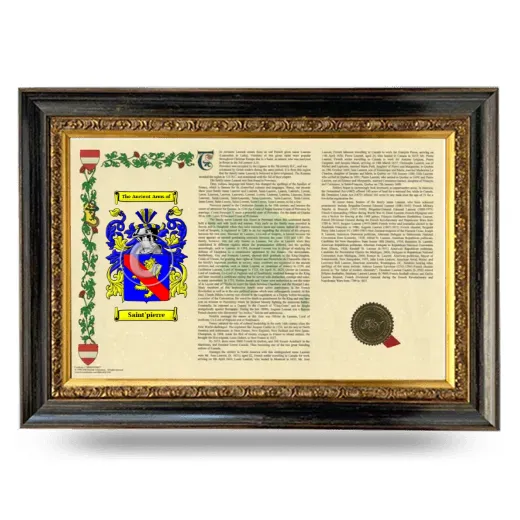 Saint'pierre Armorial Landscape Framed - Heirloom