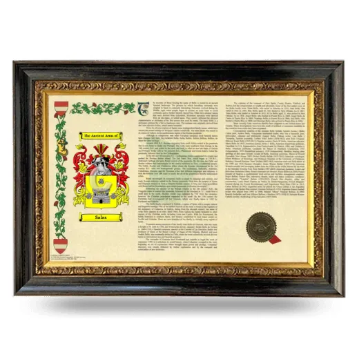 Salas Armorial Landscape Framed - Heirloom