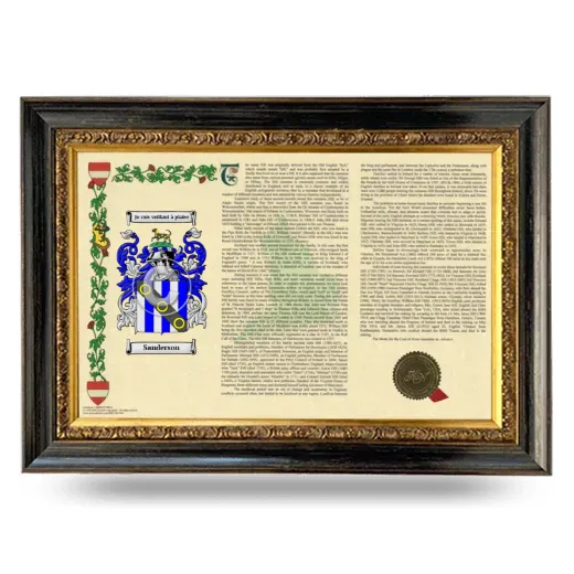 Sanderson Armorial Landscape Framed - Heirloom