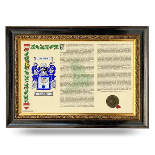 Sandidge Armorial Landscape Framed - Heirloom