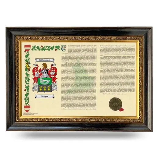 Sangar Armorial Landscape Framed - Heirloom