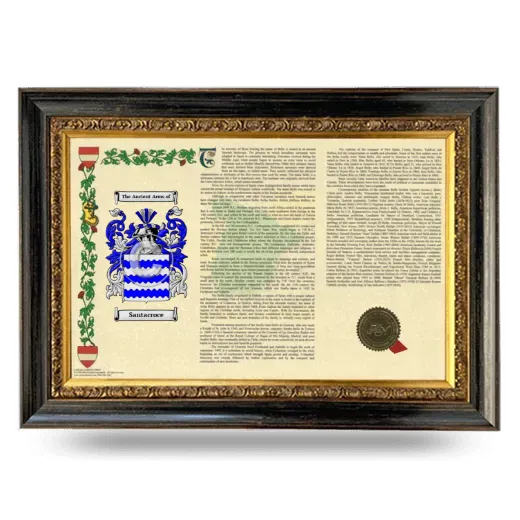 Santacroce Armorial Landscape Framed - Heirloom