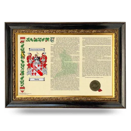 Saray Armorial Landscape Framed - Heirloom