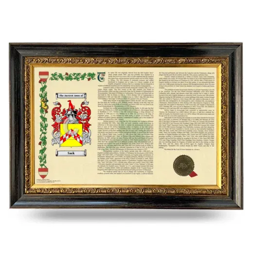 Sark Armorial Landscape Framed - Heirloom