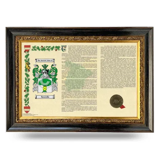 Saucedo Armorial Landscape Framed - Heirloom