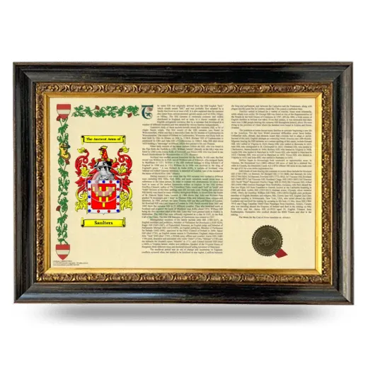 Saulters Armorial Landscape Framed - Heirloom