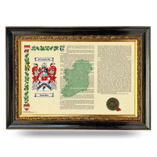 Saunders Armorial Landscape Framed - Heirloom