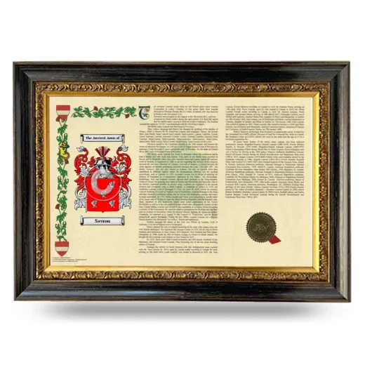 Savron Armorial Landscape Framed - Heirloom